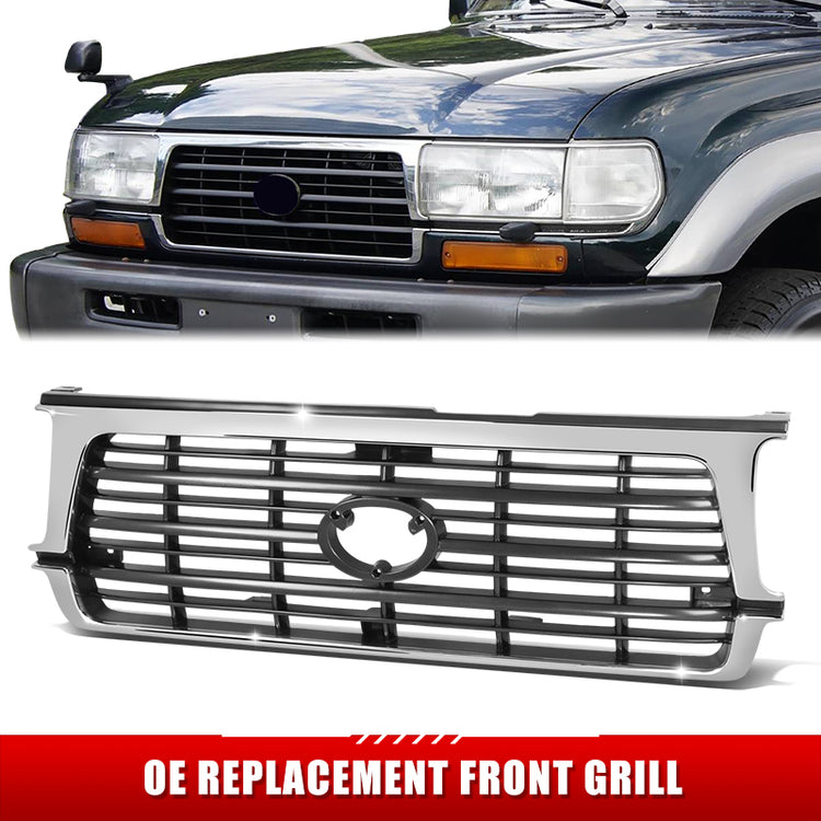 PARRILLA GRILLE - TY LD-CRUSR '91-'97(FJ80)/ GRILLE ASS'Y 95-97/ CHROME DARK ARGENT//PARTS.NO,TO1200207//OEM NO,5311160130