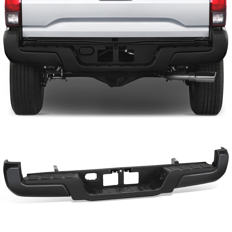 BURRERA TRASERA 16-23 TOYOTA TACOMA - WITHOUT SENSOR HOLE - BLACK