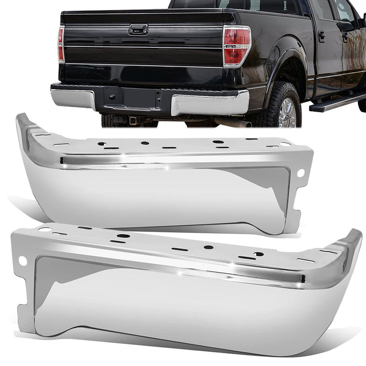 DEFENSA 09-14 FORD F-150, FITS FLEETSIDE MODELS ONLY WITHOUT PARKING SENSOR HOLES - CHROME