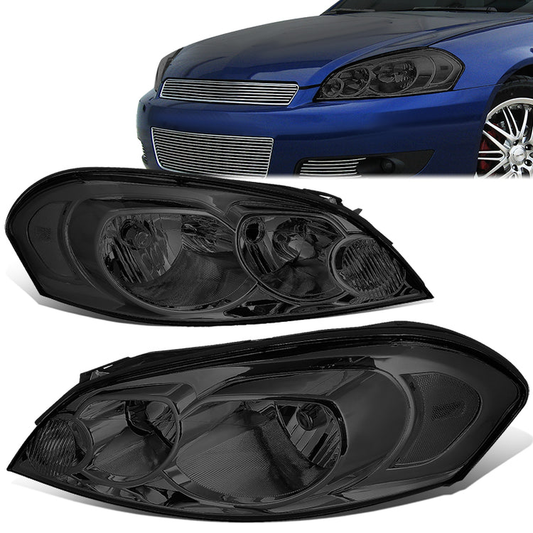 FAROS 06-13 CHEVY IMPALA / 14-16 CHEVY IMPALA LIMITED / 06-07 CHEVY MONTE CARLO 2/4-DOOR - SMOKE HOUSING / CLEAR CORNER - H11 LOW BEAM / H9 HIGH BEAM