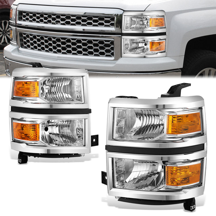 FAROS 2014-2015 SILVERADO 1500//WHITE COVER, YELLOW REVERSE, LIGHT BASE NEAR AND FAR LIGHT WITH BLUE BULB