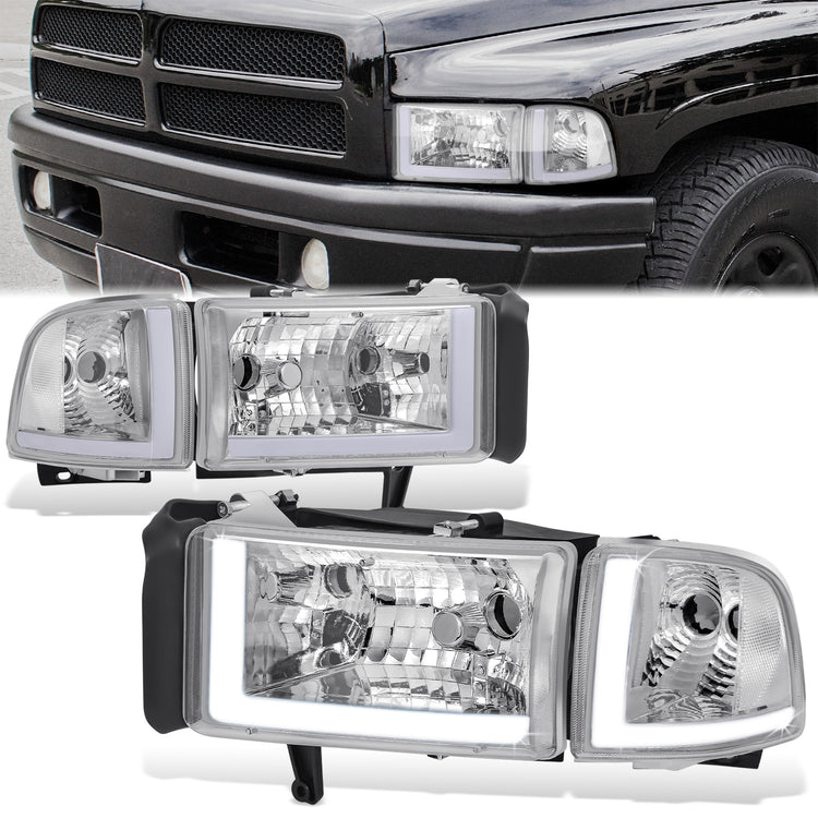 FAROS CLEAR LENS.CLEAR REFLECTOR.CHROME HOUSING.4PCS.LED BAF