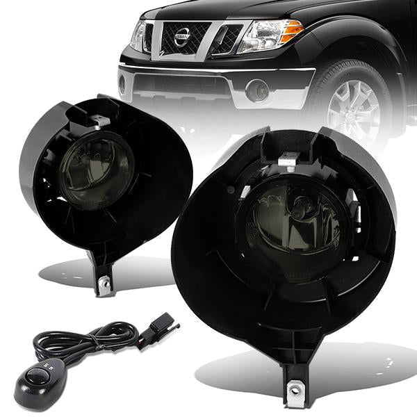 FAROS DE NIEBLA 05-15 NISSAN FRONTIER 2/4-DOOR - FITS CHROME BUMPER MODELS ONLY - W/ SWITCH - 894 BULB - SMOKE