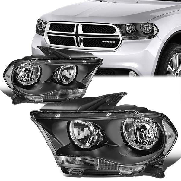 FAROS 11-13 DODGE DURANGO - BLACK HOUSING / CLEAR CORNER - H11 LOW BEAM / 9005 HIGH BEAM