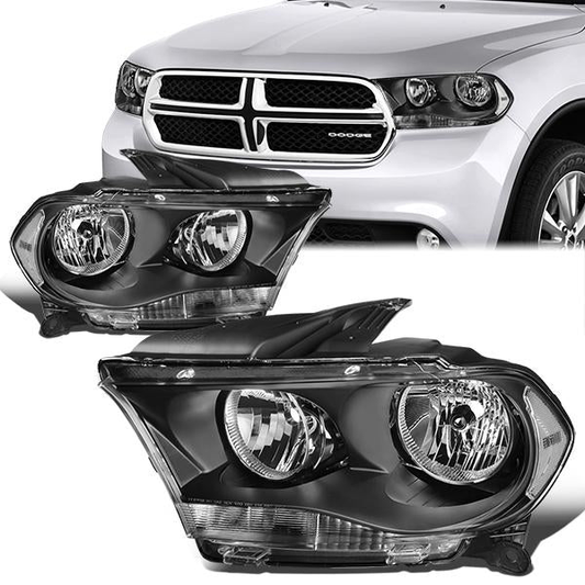 FAROS 11-13 DODGE DURANGO - BLACK HOUSING / CLEAR CORNER - H11 LOW BEAM / 9005 HIGH BEAM