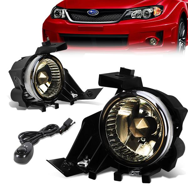 FAROS DE NIEBLA 08-11 SUBARU IMPREZA , WRX 4-DOOR - DOES NOT FIT STI MODELS - W/ SWITCH - 9006 BULB - SMOKE