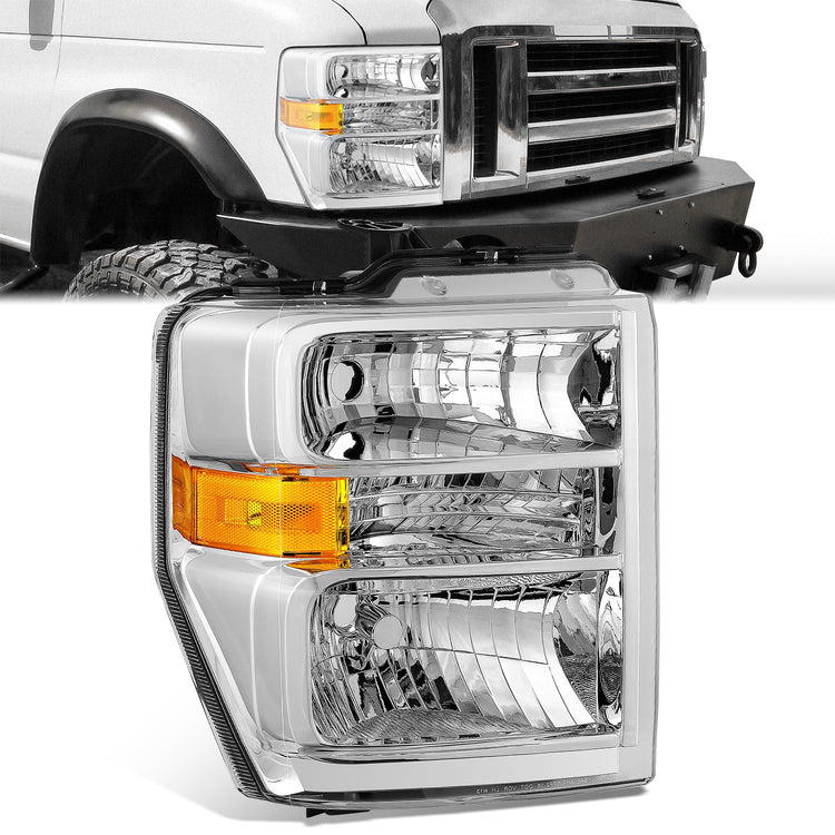 FAROS FORD E-150 2008-2014 / FORD E-250 2008-2014 / FORD E-350 SUPER DUTY 2008-2021 / FORD E-450 SUPER DUTY 2008-2021 / FORD F-650 2016-2021 / FORD F-750 2016-2021 - FITS MODELS WITHOUT FACTORY SEALED BEAM HEADLIGHTS - H13 HIGH / LOW BEAM / 168 SIDE