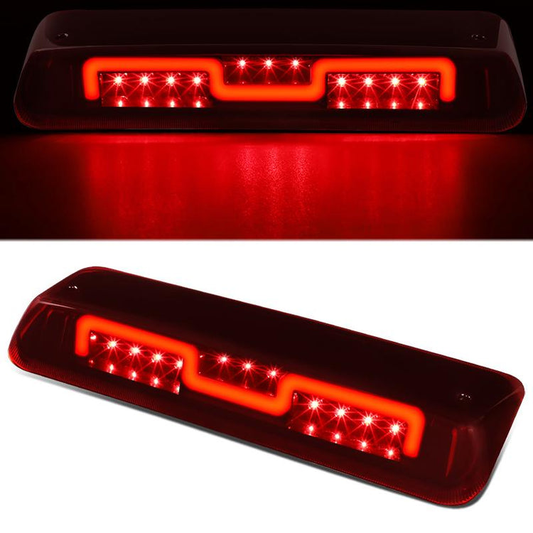 LUZ DE FRENO 3RD BRAKE LIGHT - 07-10 FORD EXPLORER SPORT TRAC / 04-08 F-150, LOBO / 06-08 LINCOLN MARK LT - FITS MODELS WITH CARGO LIGHT ONLY - SEQUENTIAL CHASE LED - DARK RED