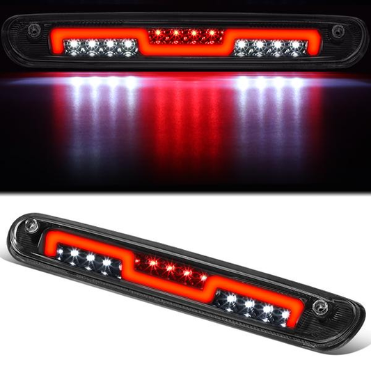 LUZ DE FRENO 3RD BRAKE LIGHT - 07-13 CHEVY SILVERADO 1500, GMC SIERRA 1500 / 07-14 CHEVY SILVERADO 2500, 3500, GMC SIERRA 2500, 3500 / 09-10 HUMMER H3T - SEQUENTIAL CHASE LED - CHROME