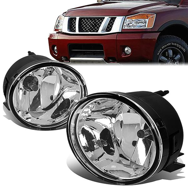 FAROS DE NIEBLA 05-15 NISSAN TITAN / 05-07 NISSAN ARMADA - NO SWITCH - CLEAR