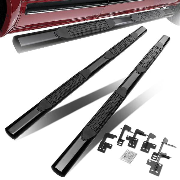 ESTRIBOS 4" - OVAL - STRAIGHT - 19-20 DODGE RAM 1500 - QUAD CAB - BLACK