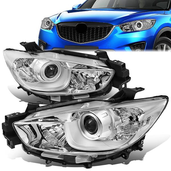 FAROS 13-16 MAZDA CX-5 - FITS MODELS WITH HALOGEN HEADLIGHTS - PROJECTOR LOW BEAM - 9005 HIGH / H11 LOW BEAM - CHROME HOUSING / CLEAR CORNER