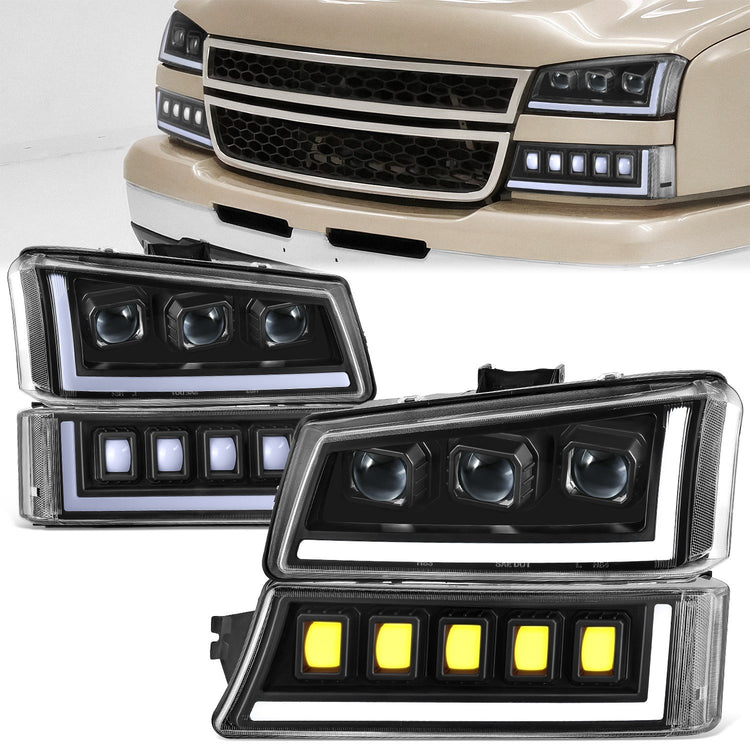 FAROS 03-06 CHEVROLET AVALANCHE 1500 2500 / 03-06 CHEVROLET SILVERADO 1500 2500 3500 / 03-06 CHEVROLET SILVERADO 1500 HD 2500 HD / 07 CHEVROLET SILVERADO 1500 1500 HD 2500 HD 3500 CLASSIC - FOR AVALANCHE, FITS MODELS WITHOUT FACTORY CLADDING ONLY -