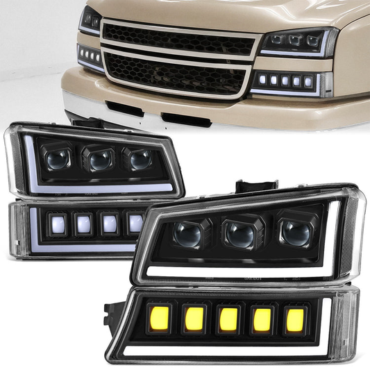 FAROS 03-06 CHEVROLET AVALANCHE 1500 2500 / 03-06 CHEVROLET SILVERADO 1500 2500 3500 / 03-06 CHEVROLET SILVERADO 1500 HD 2500 HD / 07 CHEVROLET SILVERADO 1500 1500 HD 2500 HD 3500 CLASSIC - FOR AVALANCHE, FITS MODELS WITHOUT FACTORY CLADDING ONLY -