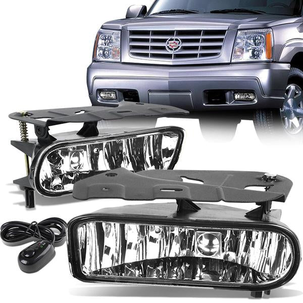 FAROS DE NIEBLA 02-06 CADILLAC ESCALADE - WITH SWITCH - 899 BULB - CHROME / CLEAR