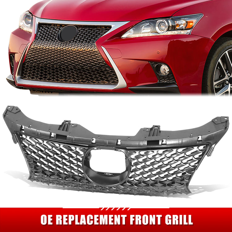 PARRILLA GRILLE - LX CT200H '11-'13/'14-'18/ GRILLE ASS'Y 14-18/ UPPER W/PRIMED GRAY/ W/O SPECIAL EDITION//PARTS.NO,LX1200174//OEM NO,5311176040