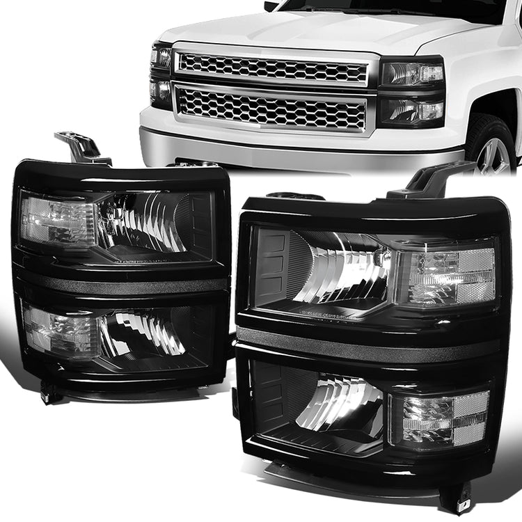 FAROS 14-15 CHEVY SILVERADO 1500 - BLACK HOUSING / CLEAR CORNER - H11 LOW BEAM / 9005 HIGH BEAM