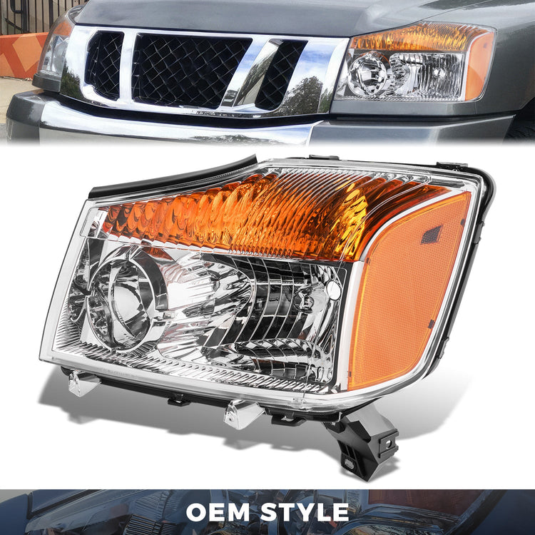 FAROS OE STYLE - 08-15 NISSAN TITAN - HEADLIGHT AMBER - LEFT SIDE