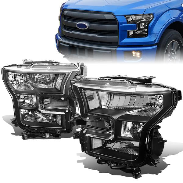 FAROS 15-17 FORD F-150 2/4-DOOR - ONLY FITS MODELS W/ COMPOSITE HEADLIGHTS - H11 LOW BEAM / 9005 HIGH BEAM / 7444NA TURN SIGNAL - BLACK HOUSING / CLEAR CORNER