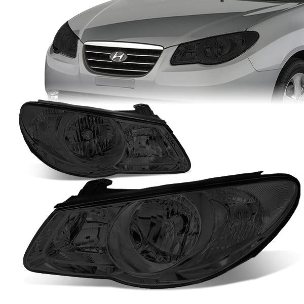 FAROS 07-09 HYUNDAI ELANTRA 4-DOOR - SMOKE HOUSING / CLEAR CORNER - H11 LOW BEAM / H1 HIGH BEAM