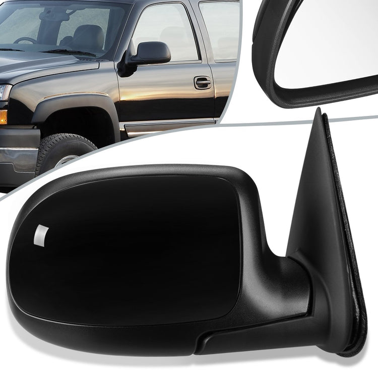 RETROVISOR MIRROR - OEM - 03-06 CHEVY AVALANCHE 1500 , 2500 - POWERED - HEATED - GLOSSY - BLACK - RIGHT