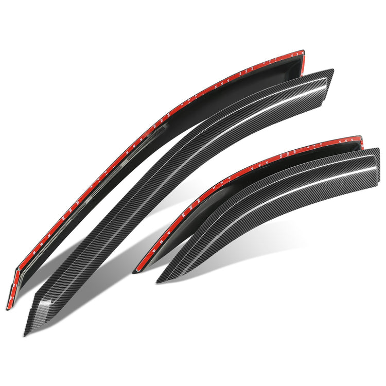 PROTECTOR DE VENTANA WINDOW VISORS - 02-06 TOYOTA CAMRY - CARBON FIBER PATTERN STYLING - 4PCS - BLACK