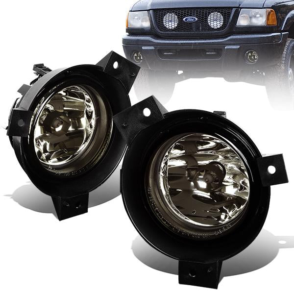FAROS DE NIEBLA 01-03 FORD RANGER 2/4-DR - NO SWITCH - H10 BULB - SMOKE