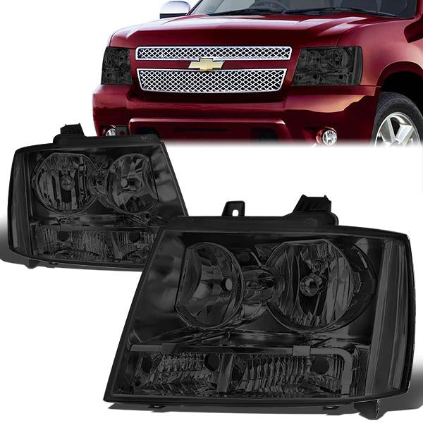 FAROS 07-14 CHEVY TAHOE / 07-13 CHEVY AVALANCHE / 07-14 CHEVY SUBURBAN 1500 / 07-13 CHEVY SUBURBAN 2500 - SMOKE HOUSING / CLEAR CORNER - H11 LOW BEAM / 9005 HIGH BEAM