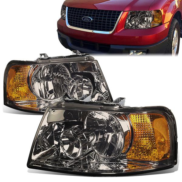 FAROS 03-06 FORD EXPEDITION 4-DOOR - 9006 LOW BEAM / 9005 HIGH BEAM - SMOKE HOUSING / AMBER CORNER