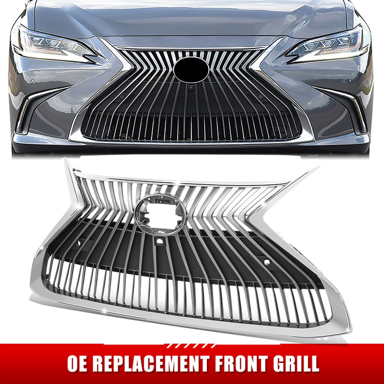 PARRILLA GRILLE - LX ES350/ES300H/ES250 19-21/ GRILLE ASSY 19-20/ CHROME/BRIGHT GRAY/ W/FRONT VIEW CAMARA/ W/PARKDISTANCE SENSORS