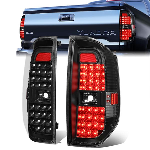 FAROS TRASEROS 14-18 TOYOTA TUNDRA - FULL LED - BLACK / CLEAR