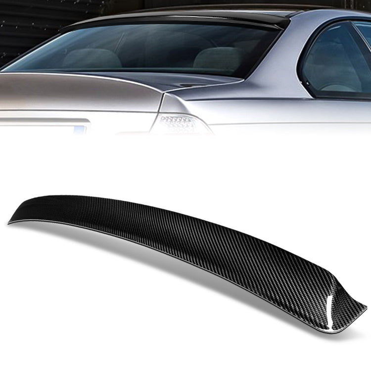 SPOILER CAR ROOF SPOILER - 01-05 BMW 325CI / 01-05 BMW 330CI / 99-05 BMW 330CI / 00 BMW 323CI / 00 BMW 328CI / 99 BMW 318IS / 99 BMW 323IS / 99 BMW 328IS - FITS COUPE MODELS ONLY - CARBON FIBER BLACK