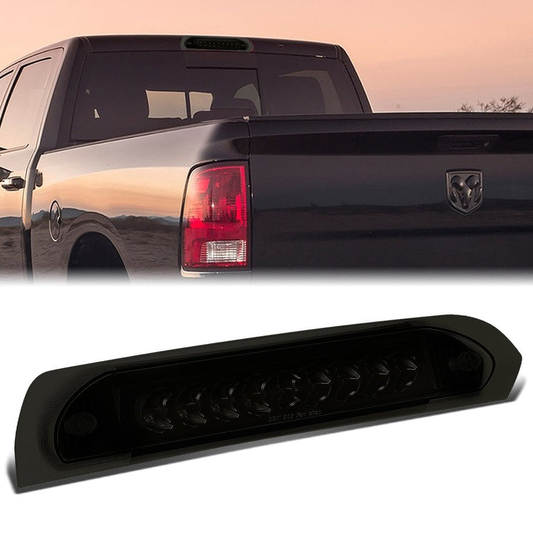 LUZ DE FRENO 02-08 DODGE RAM 1500 / 03-09 RAM 2500, 3500 - FITS MODELS WITH CARGO LIGHTS ONLY - LED - BLACK / SMOKE