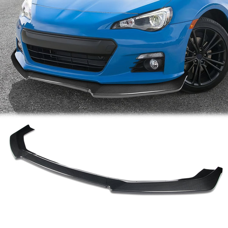 LIP FRONTAL 13-16 SCION FRS - REQUIRES DRILLING BUMPER FOR INSTALLATION - 3PC - CARBON FIBER LOOK
