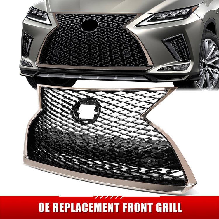 PARRILLA GRILLE - LX RX350/RX200T '16-'19/20-ON/ GRILLE ASS'Y 20-21/ W/DARK-CHROME/PRIMED-BLACK/ W/PARKING SENSORS/ W/O FRONT VIEW CAMERA