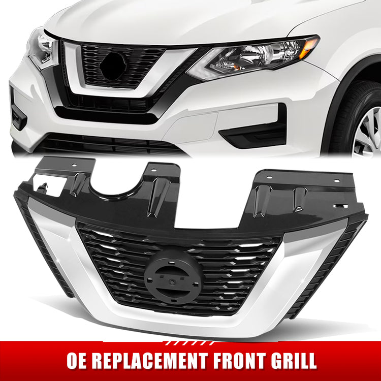 PARRILLA GRILLE - DS ROGE '14-'16/'17-'20/ GRILLE ASS'Y 17-18/ MAT-BLACK W/CHROME MOULDING/ W/O CAMERA H. W/O PREMIUM PKG/ (SL/SV)(USA/KOREA BUILT)//PARTS.NO,NI1200285//OEM NO,623106FL0A