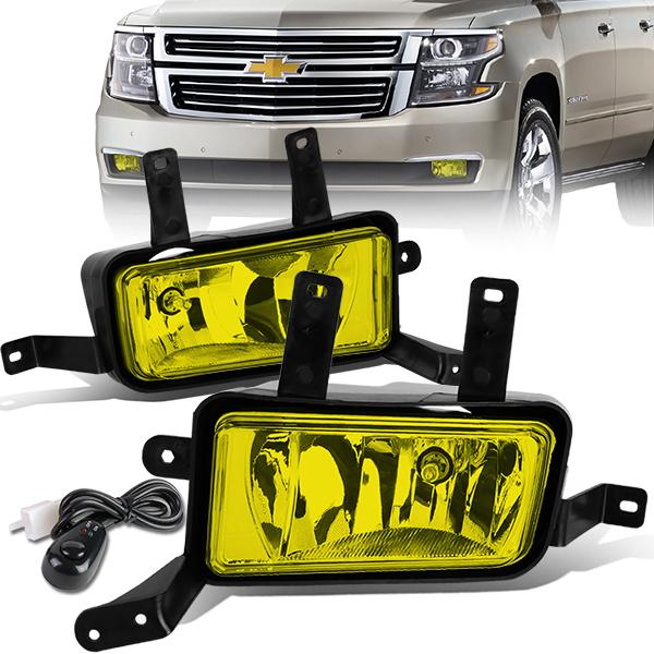 FAROS DE NIEBLA 15-20 CHEVY TAHOE, SUBURBAN, GMC YUKON, YUKON XL / 16-19 SUBURBAN 3500 HD - WITH SWITCH - 5202 BULB - AMBER