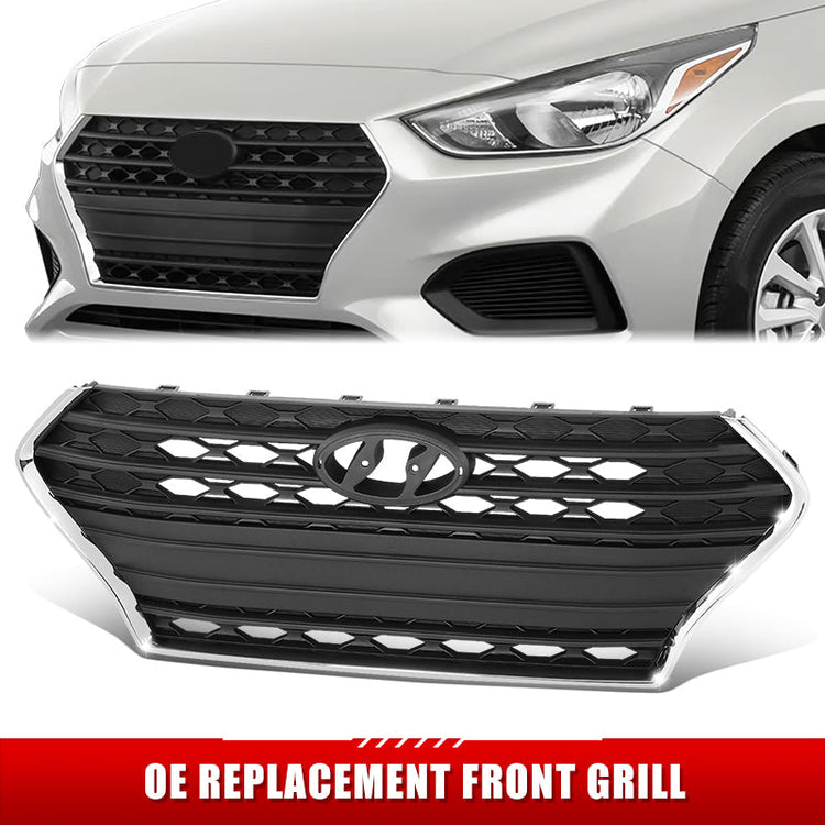 PARRILLA GRILLE - HY ACENT 18-20/21-ON/ GRILLE ASS'Y 18-20/ MAT-GRAY W/CHROME MLDG/ (SE) (4D)//PARTS.NO,HY1200214//OEM NO,86350J0000