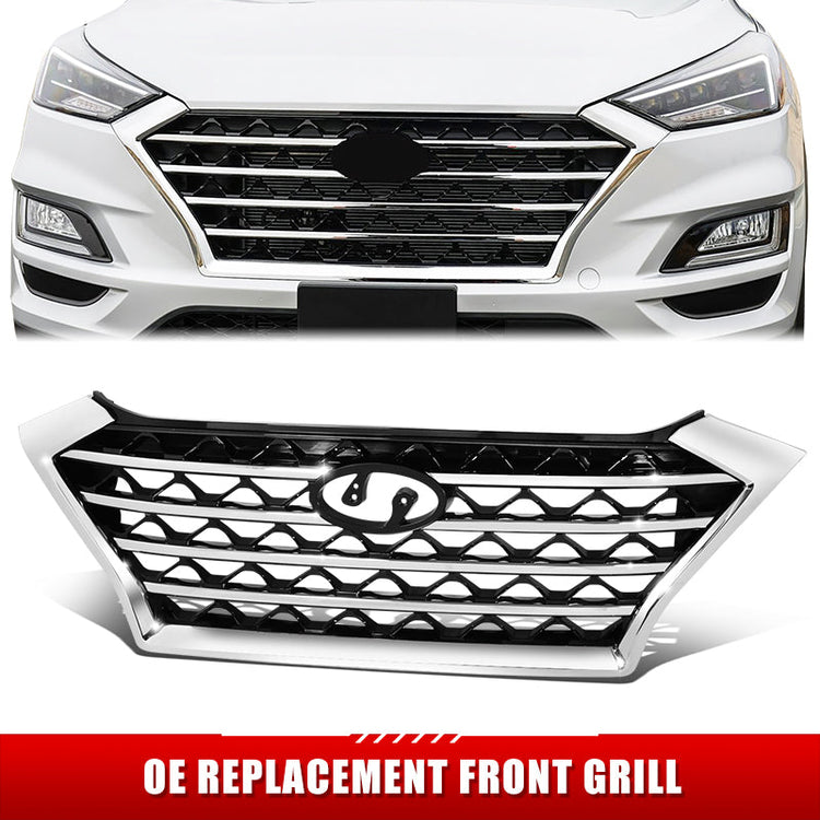 PARRILLA GRILLE - HY TUSN (IX25/35) 16-18/19-21/ GRILLE ASS'Y 19-21/ PAINTED BLACK/ W/CHROME FRAME/ (W/O VIEW CAMERA)//PARTS.NO,HY1200233//OEM NO,86350D3640