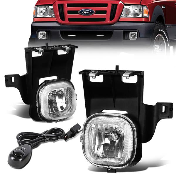 FAROS DE NIEBLA 06-07 FORD RANGER 2/4-DOOR - W/ SWITCH - H10 BULB - CLEAR