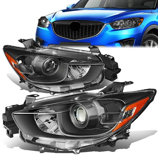 FAROS 13-16 MAZDA CX-5 - FITS MODELS WITH HALOGEN HEADLIGHTS - PROJECTOR LOW BEAM - 9005 HIGH / H11 LOW BEAM - BLACK HOUSING / AMBER CORNER