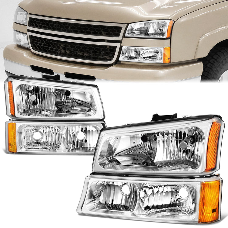 FAROS 03-2006 CHEVY SILVERADO/AVALANCHE//WHITE COVER, YELLOW REVERSE, BRIGHT FRAME, 4P LIGHT WITH BLUE LIGHT BULB