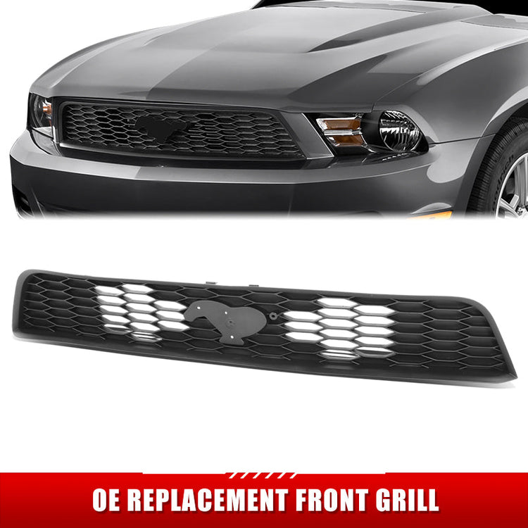 PARRILLA GRILLE - FD MSTNG 10-14/ GRILLE ASS'Y/ MAT-BLK/ (W/O MUSTANG CLUB PKG)/ (W/O PONY PKG)(BASE)//PARTS.NO,FO1200520//OEM NO,AR3Z8200AE