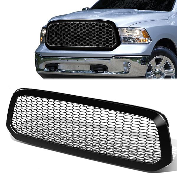 PARRILLA GRILLE - 13-18 DODGE RAM 1500 / 2019 DODGE RAM 1500 CLASSIC - DOES NOT FIT REBEL MODELS - HONEYCOMB MESH - BLACK