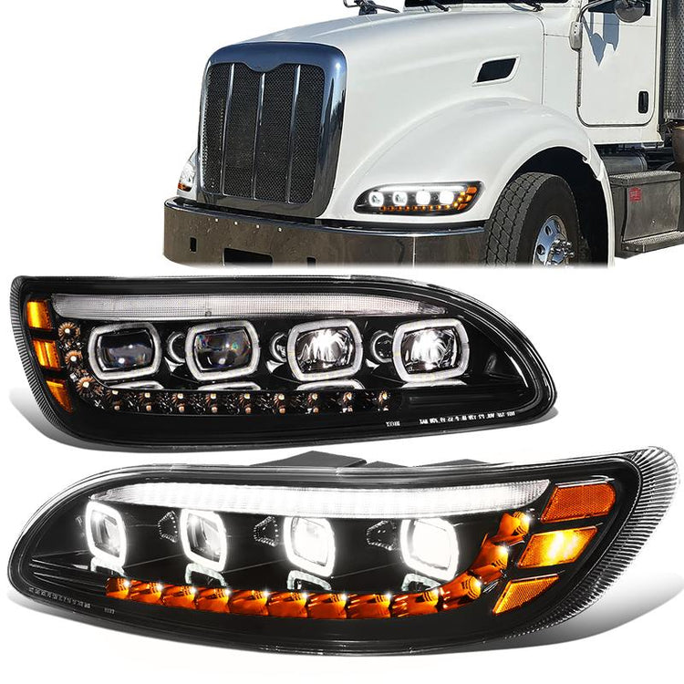 FAROS 05-16 PETERBILT 386 / 08-19 325 / 05-10 335 / 10-20 337 / 07-10 340 / 10-20 348 / 07-18 382 / 07-14 384 / 99-11 387 - LED - BLACK