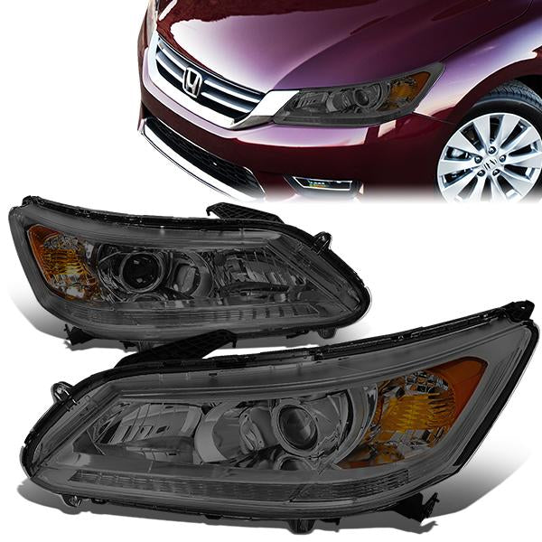FAROS 13-15 HONDA ACCORD 4-DOOR - PROJECTOR - H11 LOW BEAM / 9005 HIGH BEAM - SMOKE HOUSING / AMBER CORNER