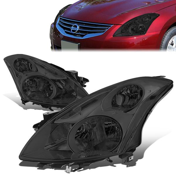 FAROS 10-12 NISSAN ALTIMA SEDAN - FITS MODELS W/ HALOGEN HEADLIGHTS ONLY - H11 LOW / H9 HIGH - SMOKE HOUSING / CLEAR CORNER