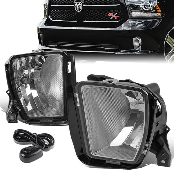 FAROS DE NIEBLA 13-18 RAM 1500 - WITH SWITCH - CHROME / CLEAR