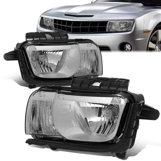 FAROS 10-13 CHEVY CAMARO - FITS MODELS WITH HALOGEN HEADLIGHTS ONLY - OE STYLE - CHROME HOUSING / CLEAR CORNER - H13 LOW BEAM / HIGH BEAM - 3457NA SIGNAL