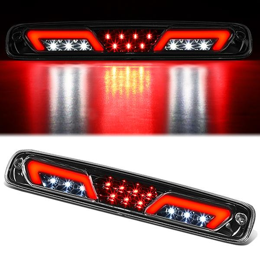 LUZ DE FRENO 3RD BRAKE LIGHT - 99-06 CHEVY SILVERADO 1500, 2500, 3500 , GMC SIERRA 1500, 2500, 3500 / 2007 CHEVY SILVERADO 1500 , 2500, 3500 , GMC SIERRA 1500, 2500, 3500 - SEQUENTIAL CHASE LED - CHROME